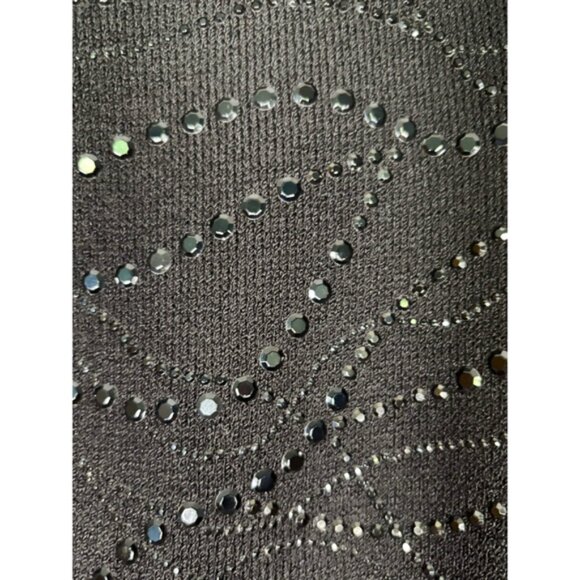 St. John Evening Sparkle Paillettes Maxi Skirt Beaded Embellishments Black W 8 - Picture 5 of 8